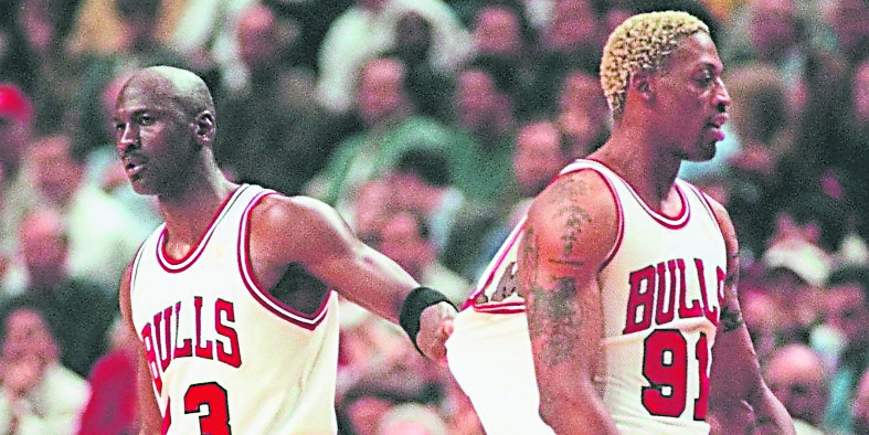 乔丹引导罗德曼回正轨