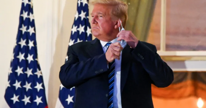 特朗普于6日出院；抵达白宫就摘掉口罩