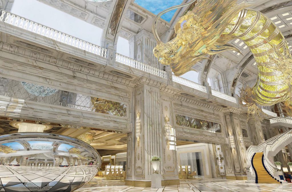 博华皇宫内部黄金龙特大型艺术品