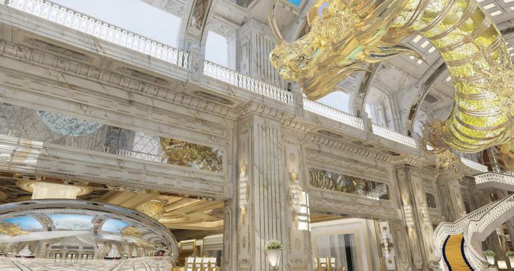 博华皇宫内部黄金龙特大型艺术品