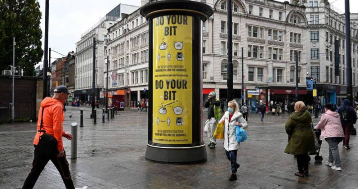 英国近日疫情再升温，当局宣布自周五起将把曼彻斯特的警报等级提升至非常高。