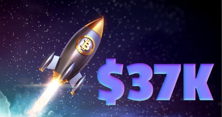 比特币北京时间7日白天突破37K美元