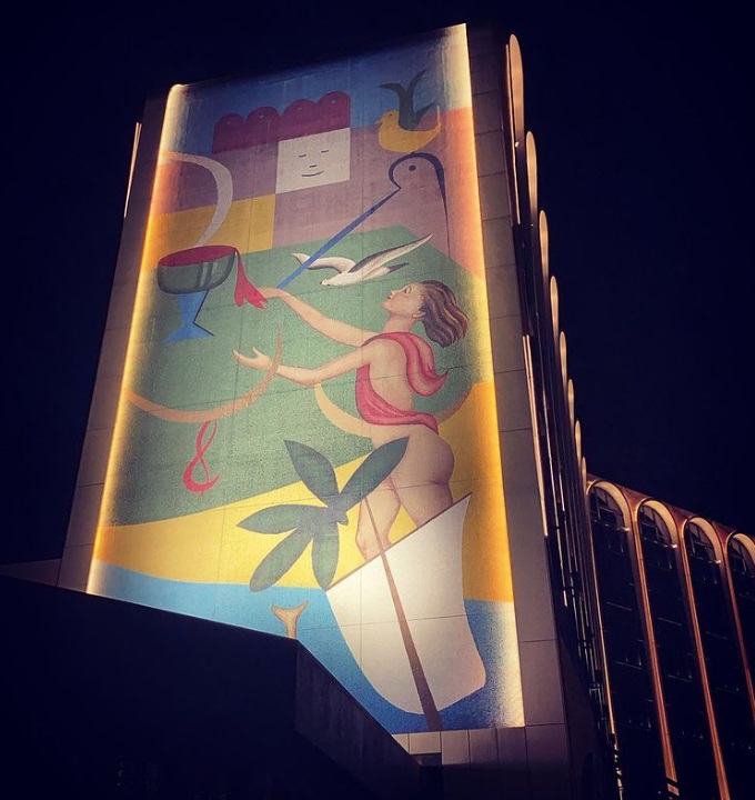 澳门葡京人外观马赛克砖壁画