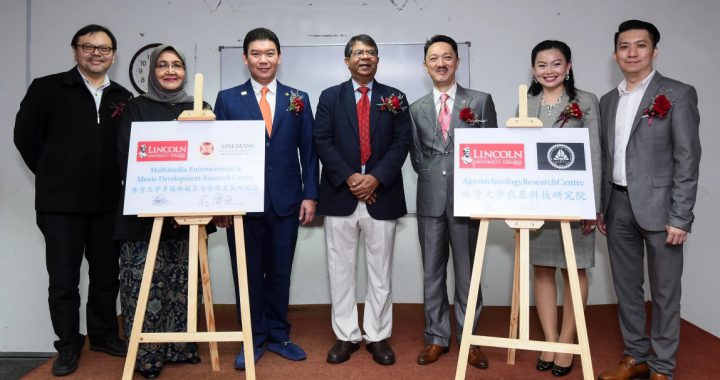 庄周文与爱新觉罗毓昊于马来西亚林肯大学成立2研究院