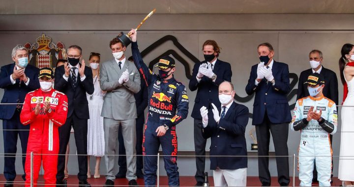 世界四大赛之一F1蒙特卡罗冠军维斯塔潘