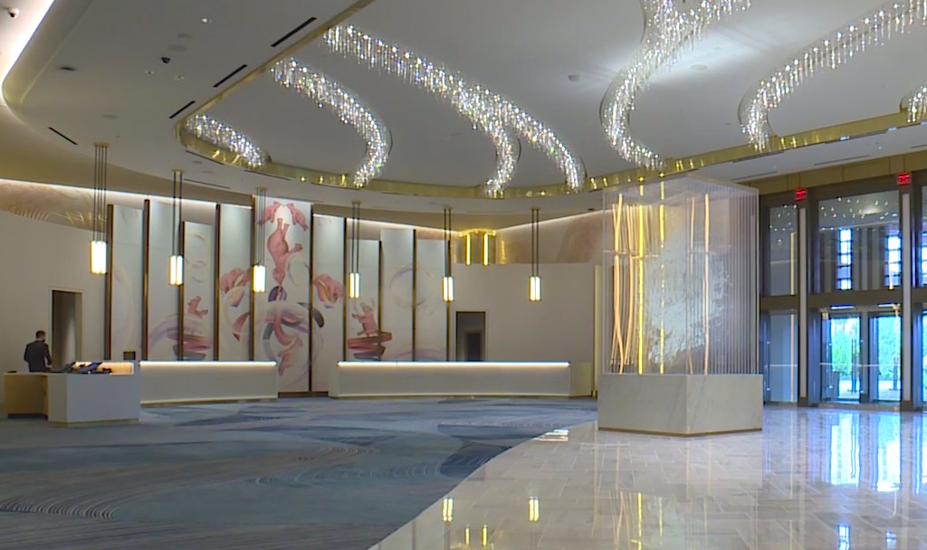 希尔顿于拉斯维加斯名胜世界的酒店大厅