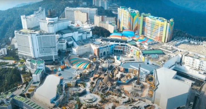 云顶名胜世界与天城主题乐园航拍