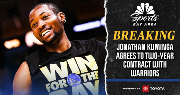 金州勇士与乔纳森·库明加达成两年4850万美元的续约，第二年为球队选项