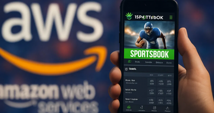 AWS故障期间用户在手机上查看体育博彩应用的界面特写