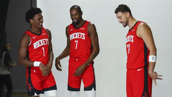 火箭新三巨头：杜兰特、汤普森、申京