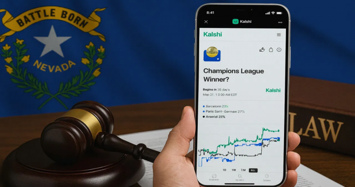 美国内华达州博彩监管与预测市场争议相关的示意图”