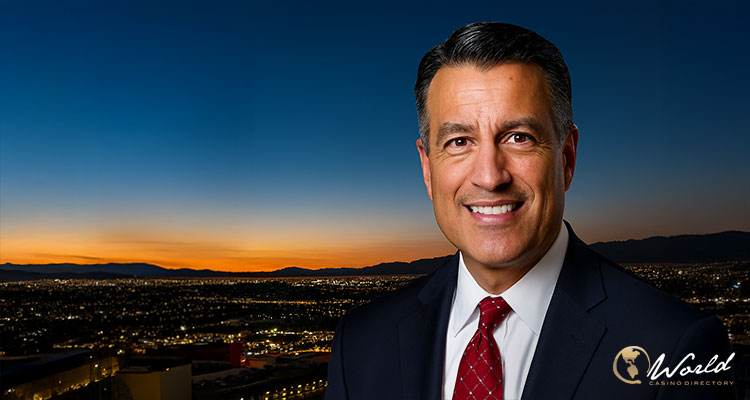 拉斯维加斯名胜世界度假村夜景，象征公司领导层变动与战略重组。