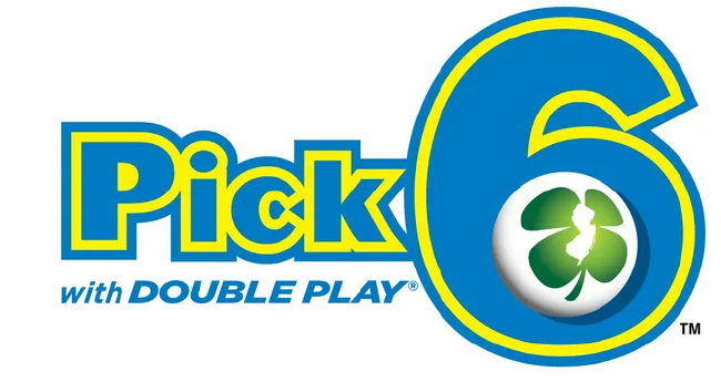 新泽西Pick-6彩票Logo与四叶草图标特写