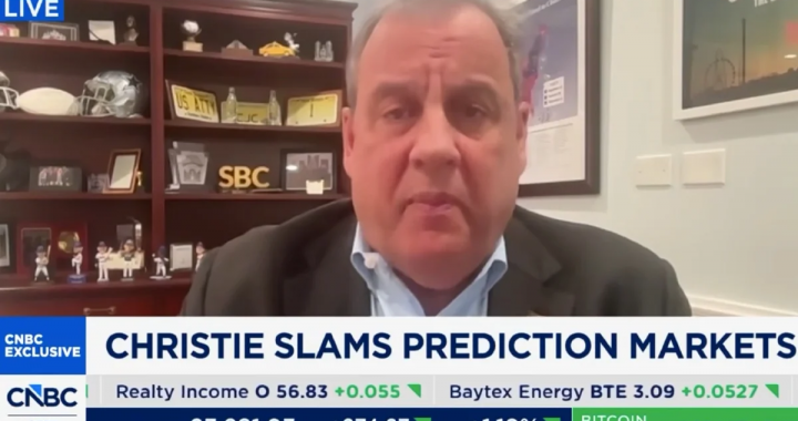 CNBC画面 克里斯蒂谈预测市场争议