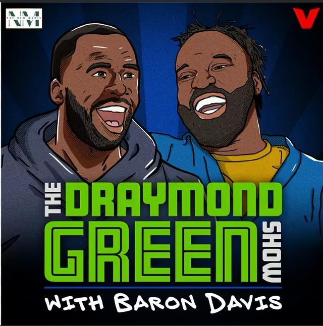 《The Draymond Green Show》封面插画，展示两位主持人笑脸。