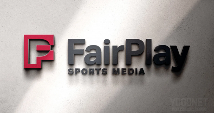 FairPlay Sports Media 官方LOGO立体展示，象征其与FOX Sports合作。
