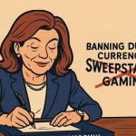 纽约州州长凯西·霍楚（Kathy Hochul）签署S5935A法案，正式禁止双币种抽奖游戏，象征着对非法在线博彩的监管升级。