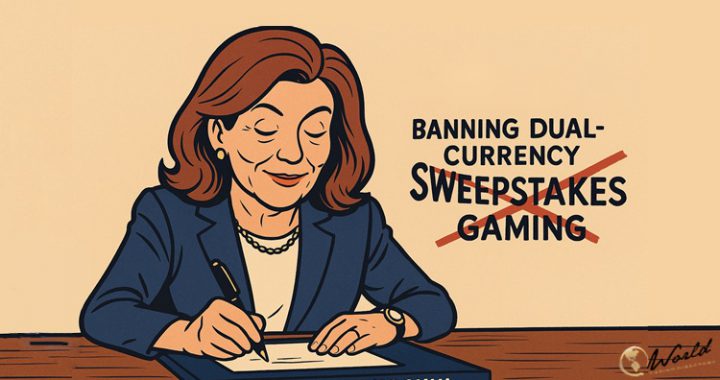 纽约州州长凯西·霍楚（Kathy Hochul）签署S5935A法案，正式禁止双币种抽奖游戏，象征着对非法在线博彩的监管升级。