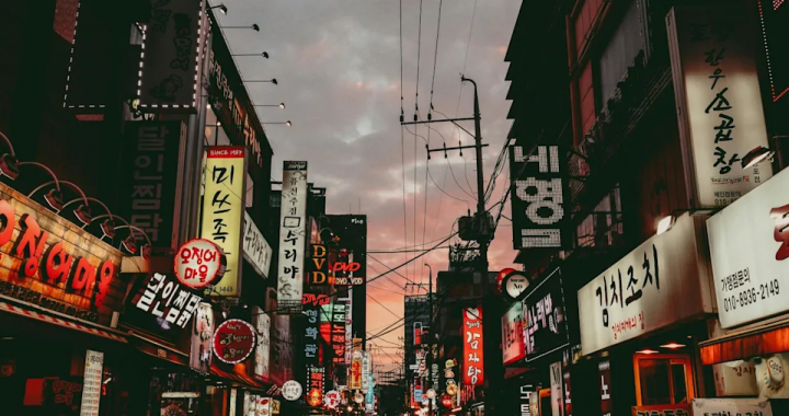 首尔街区霓虹招牌林立，聚焦非法赌场问题