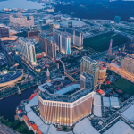 澳门路氹城航拍夜景，博彩总收入GGR话题