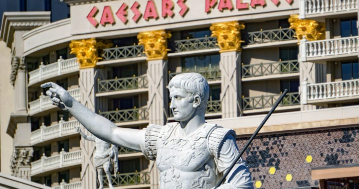 凯撒宫建筑与罗马雕像 凯撒娱乐赌场股研报
