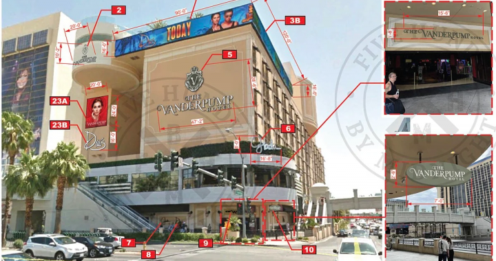 拉斯维加斯大道克伦威尔酒店外观与范德普酒店改造规划示意图