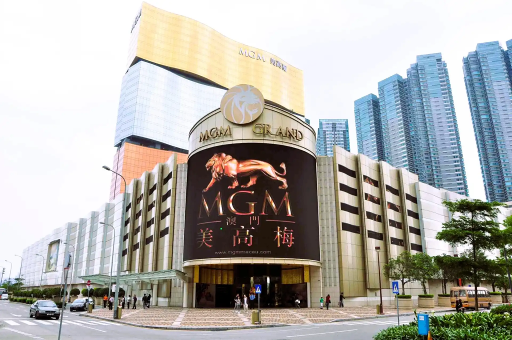 美高梅中国澳门酒店外观，员工酌情奖金消息