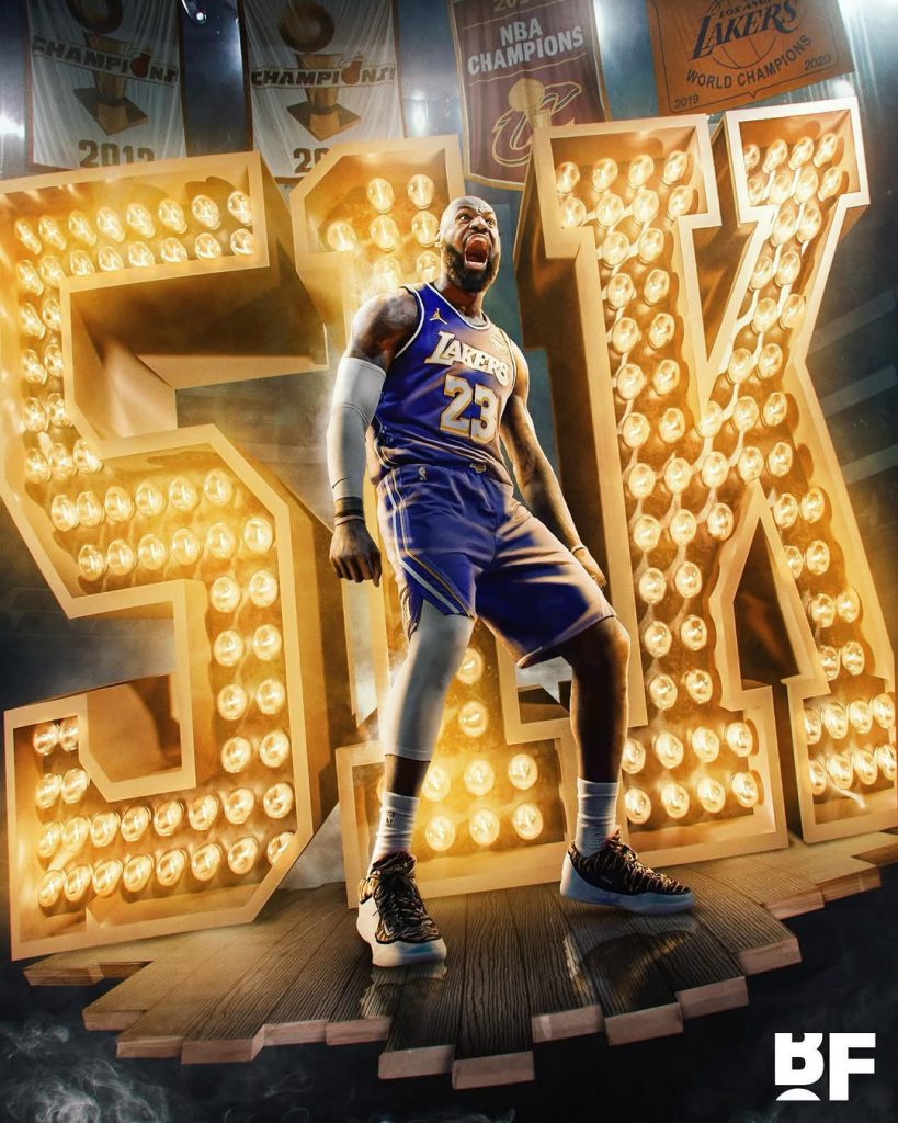 詹姆斯生涯常规赛与季后赛总得分达成51000分里程碑大关，成为NBA历史第一人。