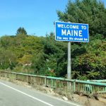 缅因州欢迎标志与网络博彩法案画面