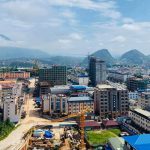 缅甸北部城镇与诈骗园区相关区域航拍画面