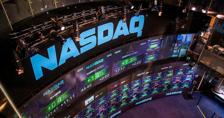 纳斯达克交易大厅屏幕 游戏股市场情绪