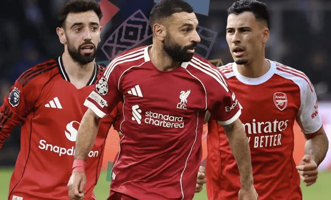 萨拉赫与英超球星合成图，沙特联赛传闻