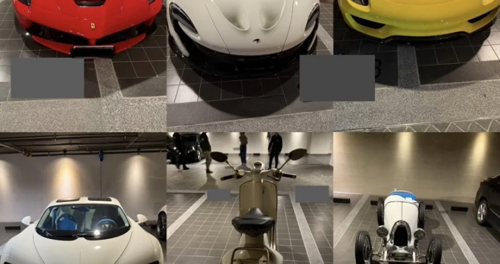 多辆超级跑车与复古车同框，涉案豪车拍卖话题