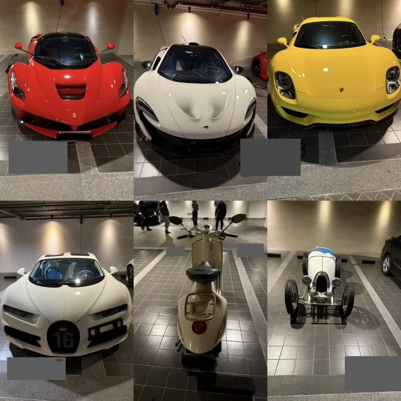 多辆超级跑车与复古车同框，涉案豪车拍卖话题