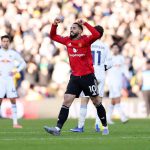 库尼亚举臂庆祝进球 曼联战平利兹联