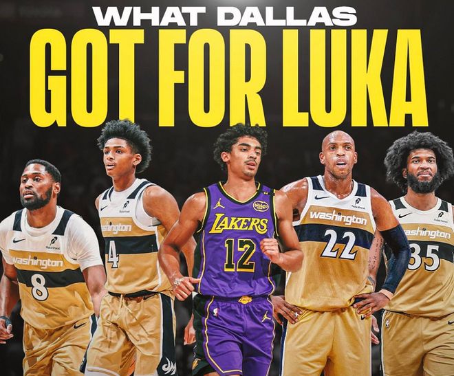 独行侠交易东契奇后获得球员资产的合成展示图