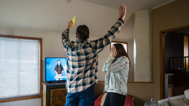 新西兰男子在家中与家人确认彩票中奖结果 情绪激动但保持克制