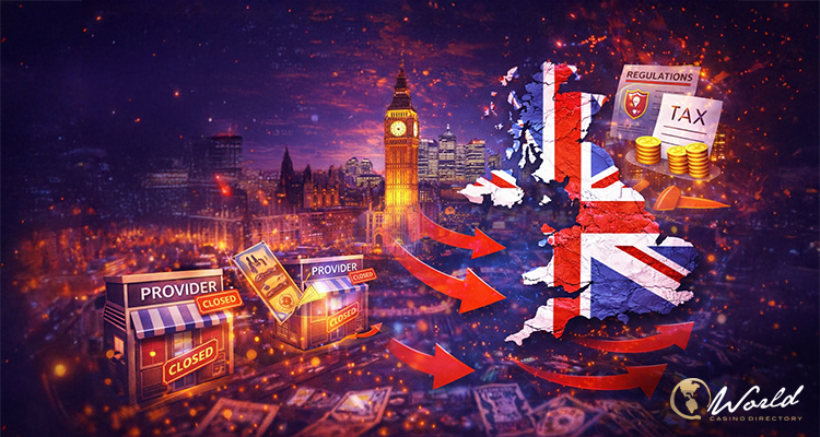 英国博彩监管收紧背景下运营商退出市场示意图