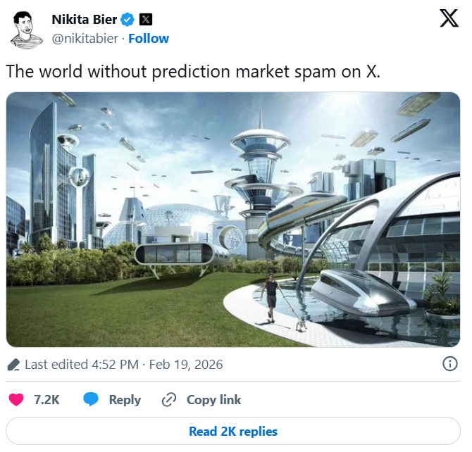 X平台预测市场相关帖文截图