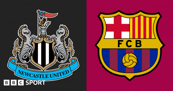 巴萨客战纽卡赛前视觉海报图