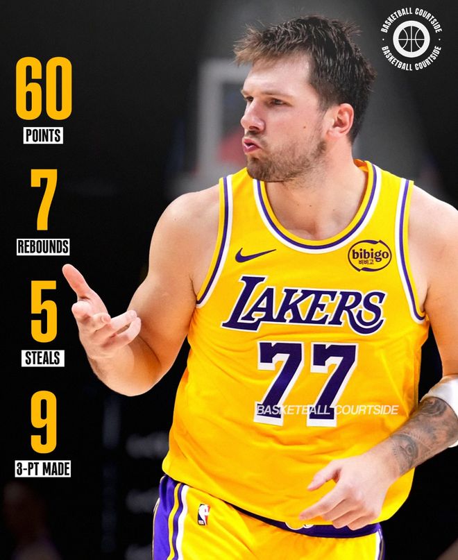 东契奇60分7篮板5抢断数据展示图