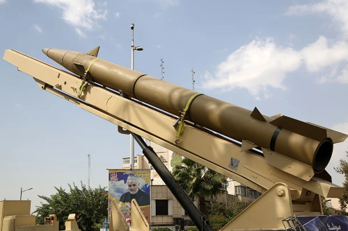 伊朗弹道导弹发射装置展示体现军事背景与事件关联