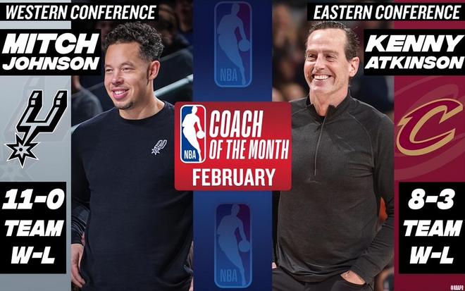 约翰逊阿特金森月最佳教练图