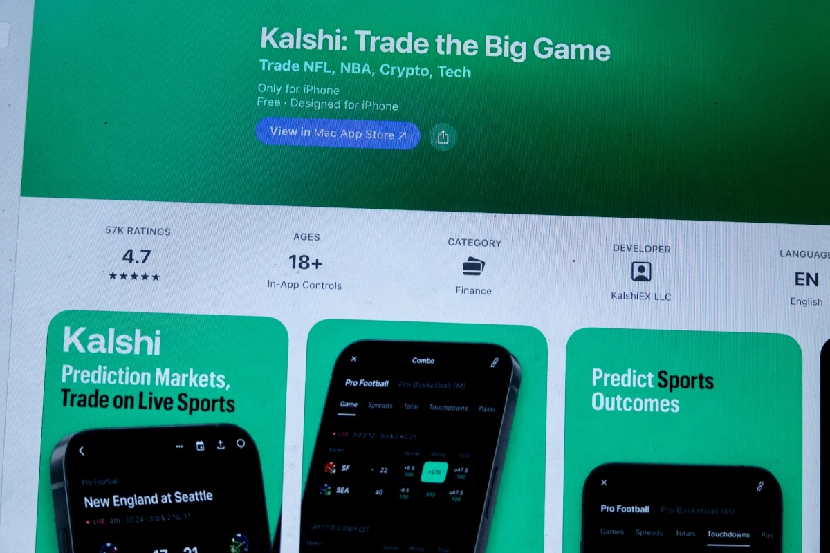 Kalshi应用界面展示预测市场交易功能画面