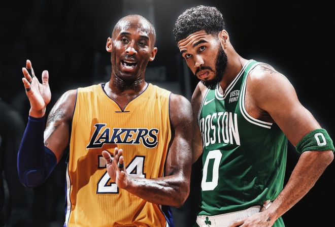 科比布莱恩特与塔图姆对比合成图