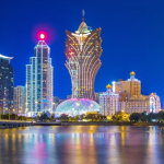 澳门夜景与赌场综合度假村建筑群