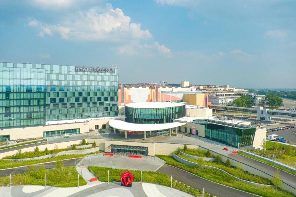 纽约综合度假赌场酒店外观与商业设施布局