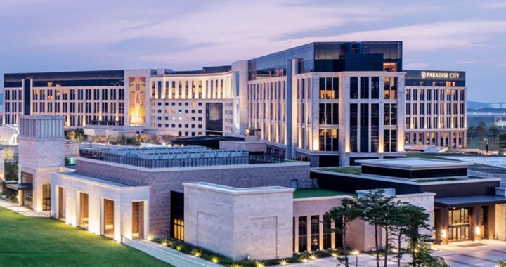 仁川百乐达斯城综合度假村外观夜景