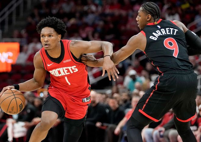 火箭阿门突破猛龙防守