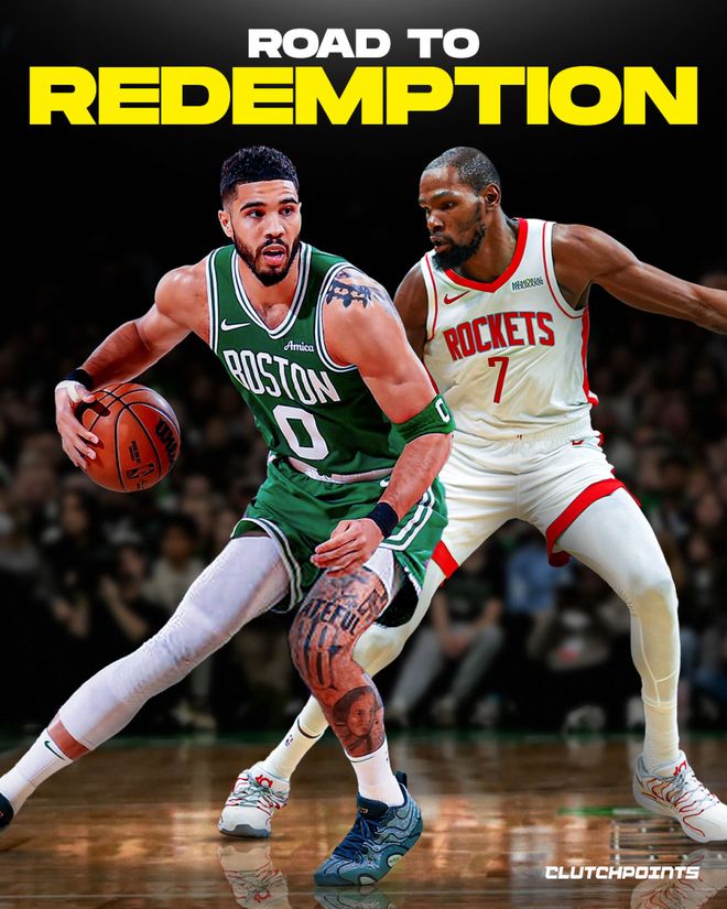 塔图姆持球对位凯文杜兰特比赛画面